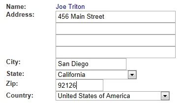 residential address example.